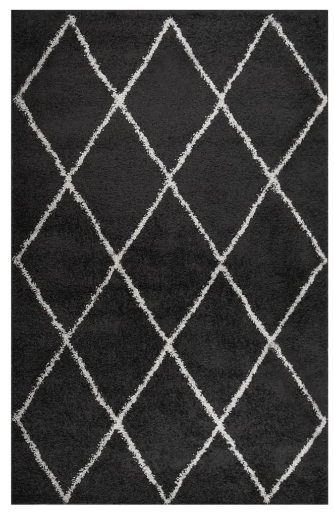 vidaXL Tapete shaggy de pelo alto 200x290 cm creme/antracite