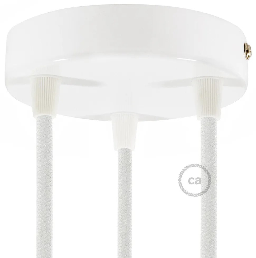 SMART cylindrical metal 3-hole ceiling rose kit - compatible with voice assistants