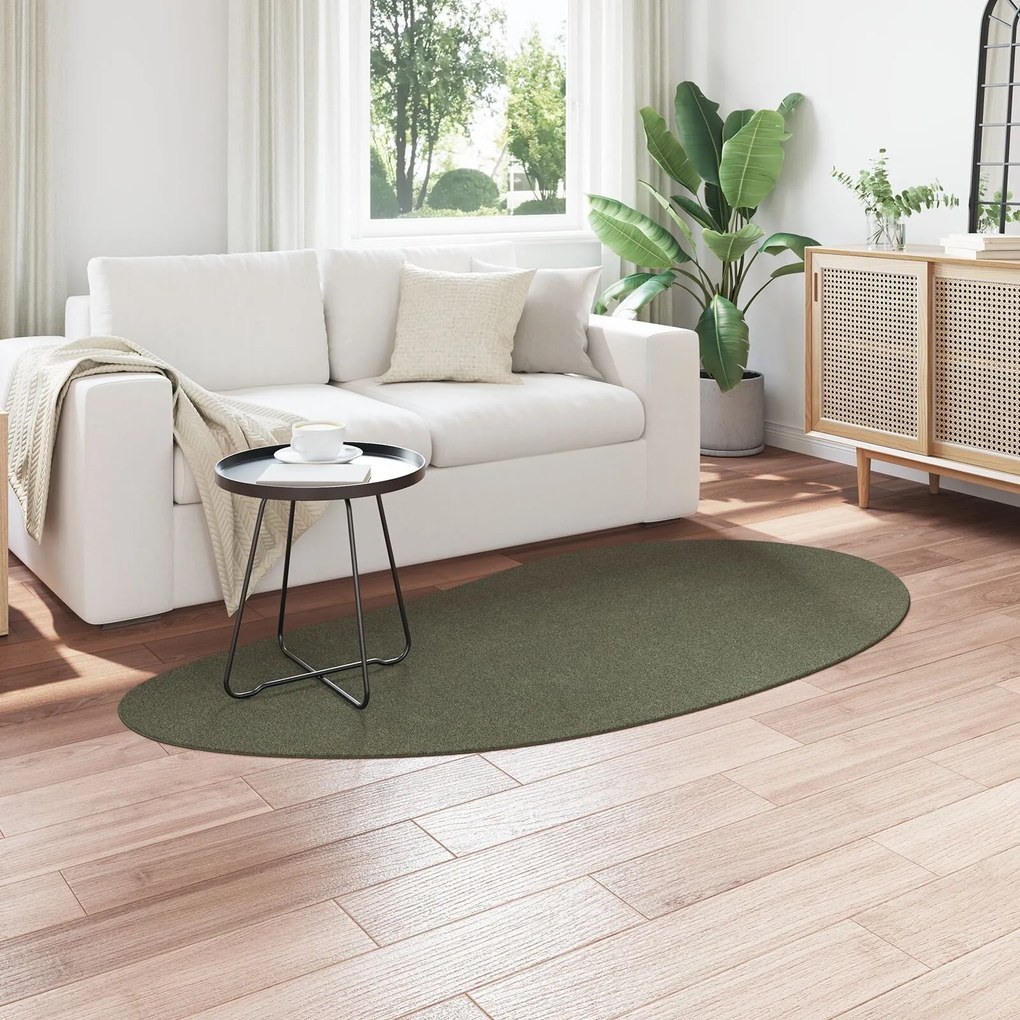 Tapete vidaXL Verde Floresta 100x200 cm Poliéster Antiderrapante