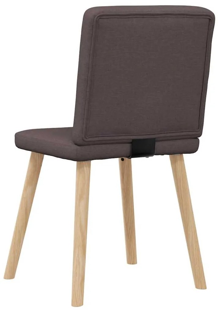 Cadeiras de jantar 4 pcs tecido castanho-escuro