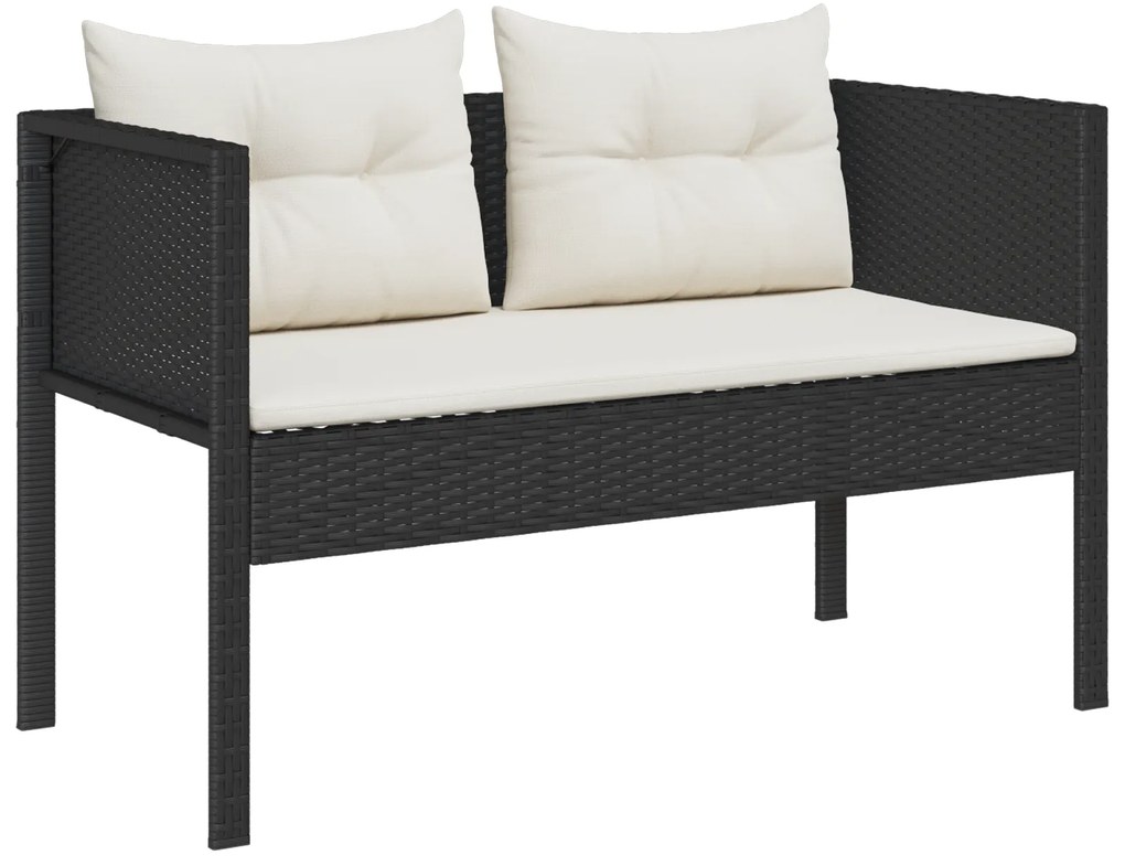 Conjunto de Sofás Externos Preto Rattan Sintético Médio