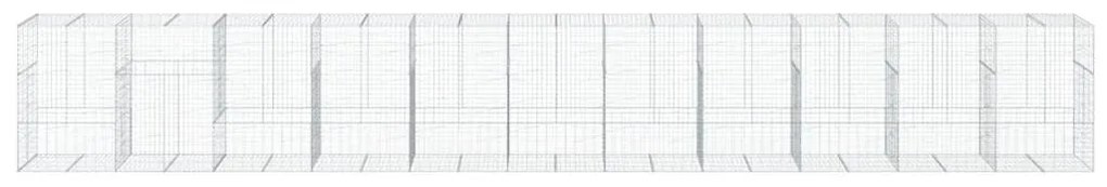 Cesto gabião com cobertura 1100x100x150 cm ferro galvanizado