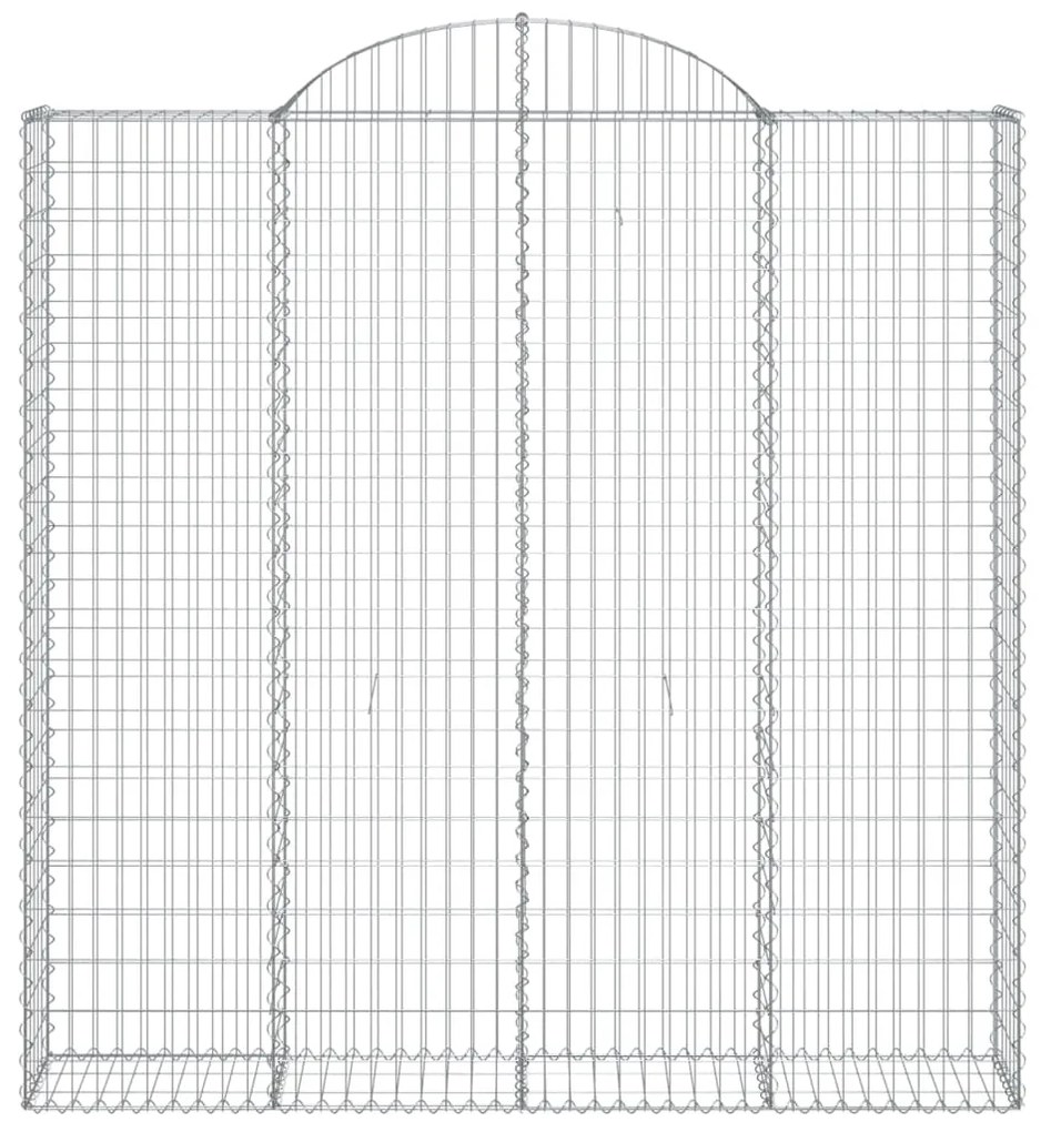 Cestos gabião arqueados 12 pcs 200x30x200/220 ferro galvanizado