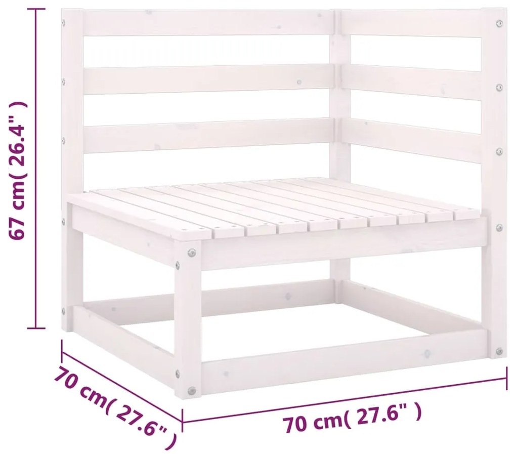 6 pcs conjunto lounge de jardim c/ almofadões pinho maciço