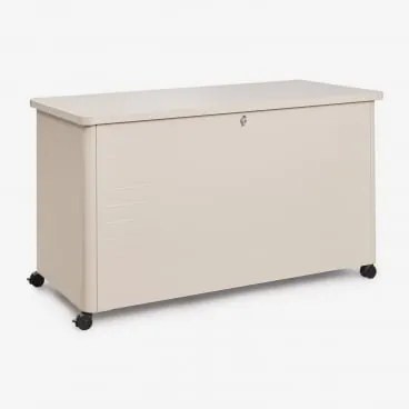 Baú De Arrumação Para Jardim Em Aço Forzan Tapioca Bege & 915 L - Sklum