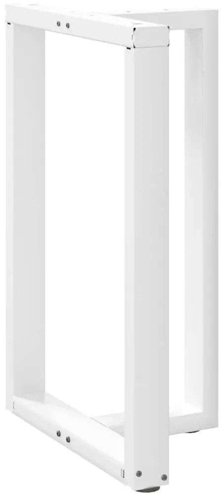 Pés de mesa de bar em forma de T, 2 peças, branco, 60x35x(90-91) cm, a