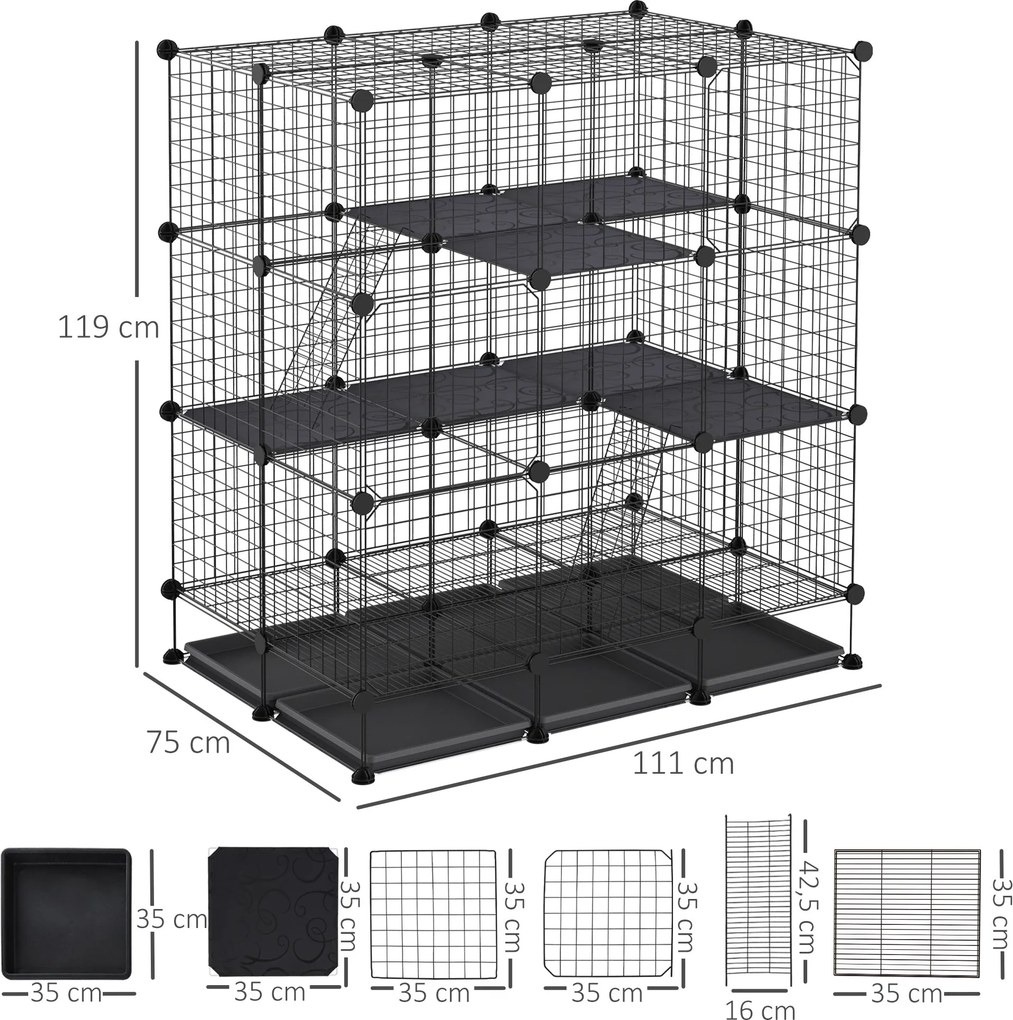 Recinto Metálico para Animais de Estimação DIY Recinto para Pequenos A
