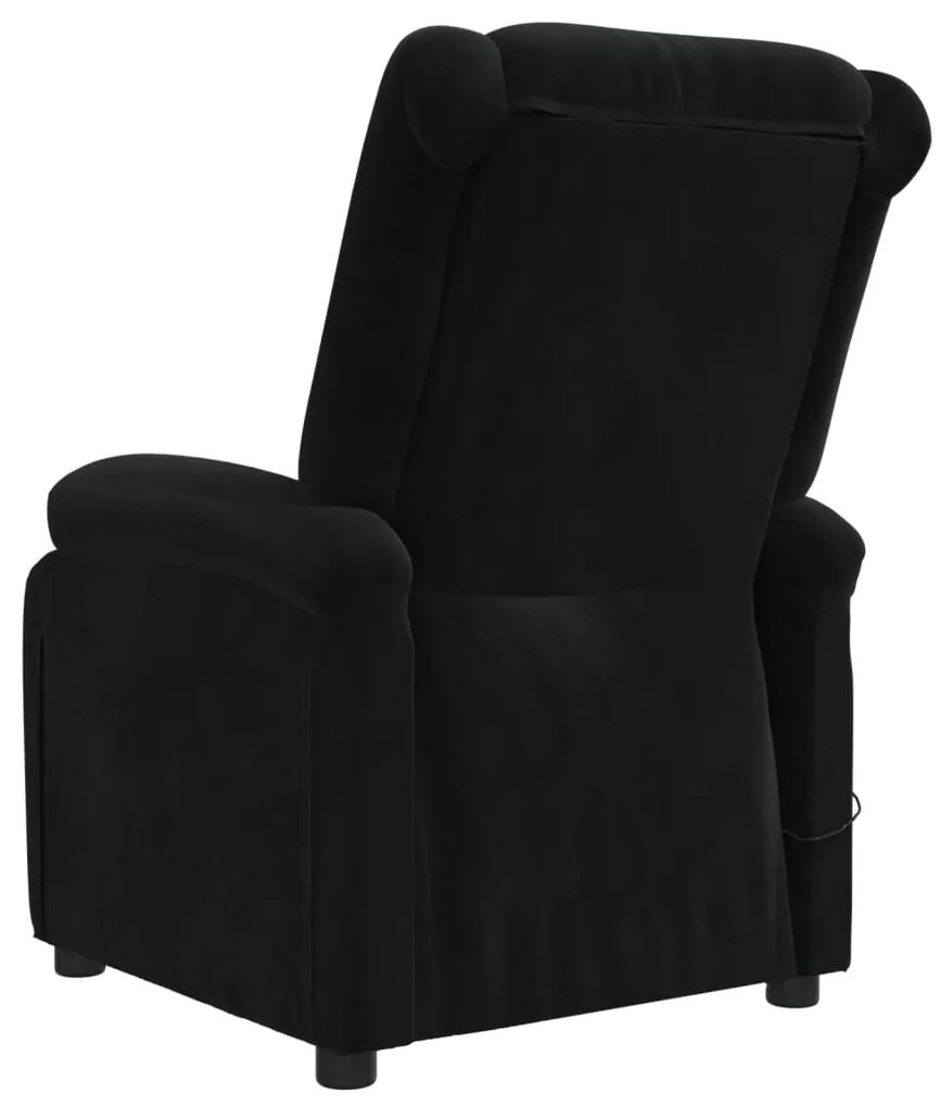 Poltrona de massagens reclinável veludo preto