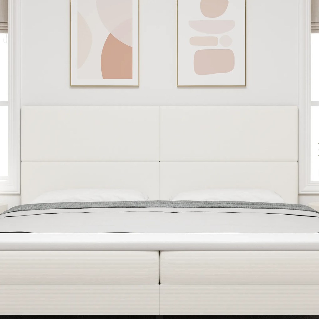 Cabeceira LED vidaXL Creme 100 cm em Tecido Corduroy