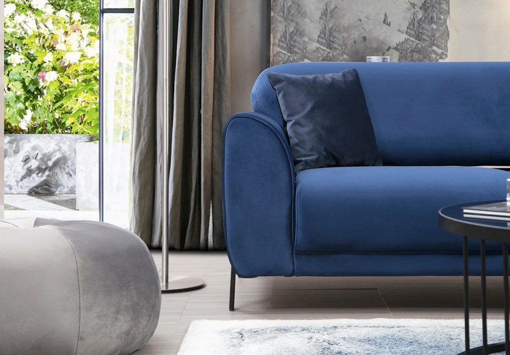**** Sofá-Cama de Canto Image Corner – Azul Marinho – 287 x 169 cm

**