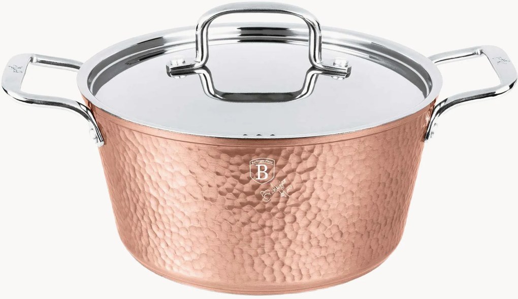 Panela antiaderente com tampa Hammered Copper