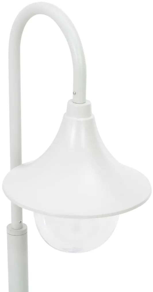 Candeeiro de pé para jardim E27 120 cm alumínio branco
