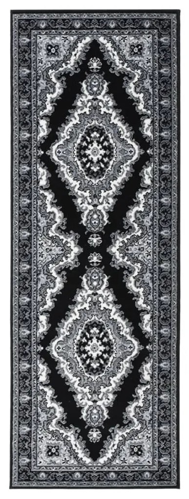 vidaXL Passadeira 100x300 cm polipropileno preto