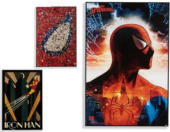 Pintura Spiderman-Ironman (3 x 91,5 x 61,5 cm)