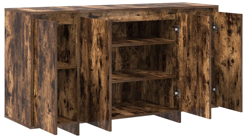 Buffet vidaXL Carvalho fumado Madeira 135 x 41 x 75 cm Armazenamento