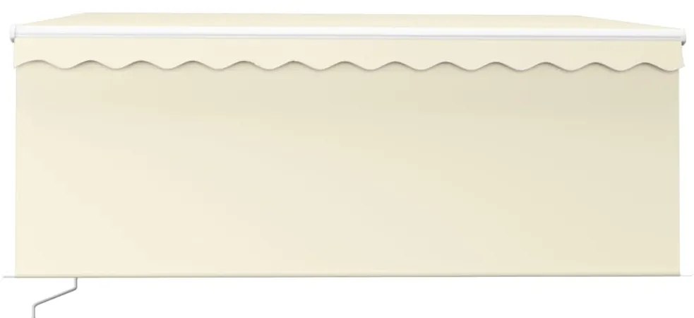 Toldo retrátil manual com estore/LED 3x2,5 m cor creme