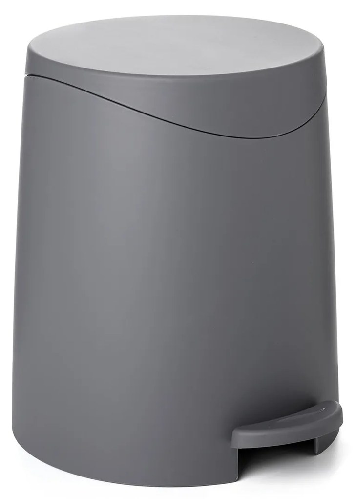 Balde Wc Milan Cinza 3L 19X21.8X22.1cm