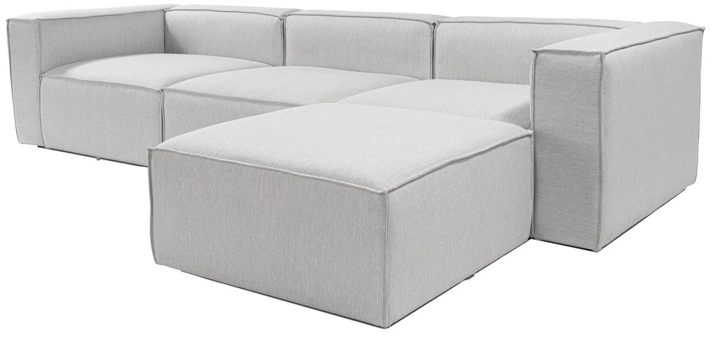 Sofá de Canto Fora – Cinzento – 297x66x190 cm