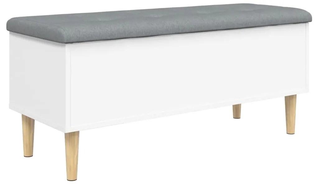 Banco de arrumação 102x42x46 cm derivados de madeira branco