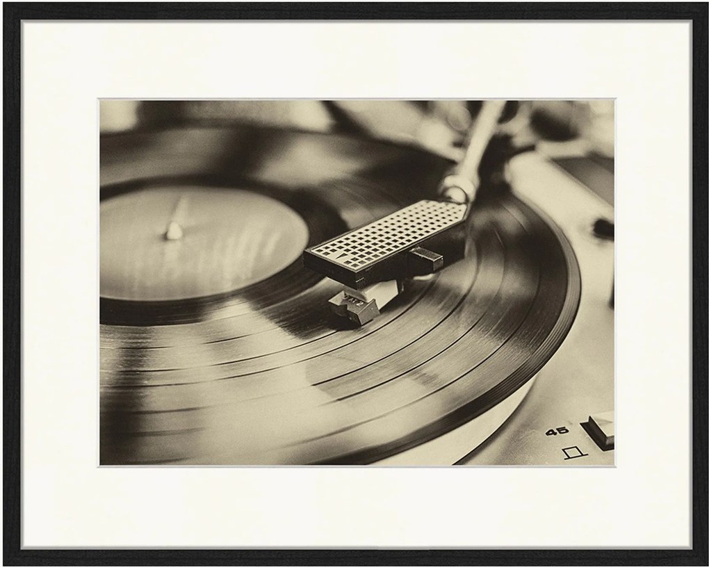 Impressão digital emoldurada Record Player