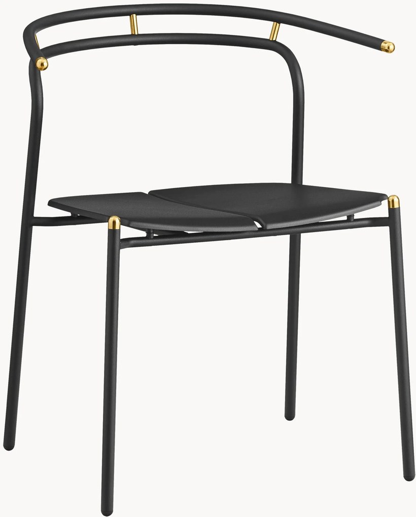 Cadeira de jardim com braços em metal Novo