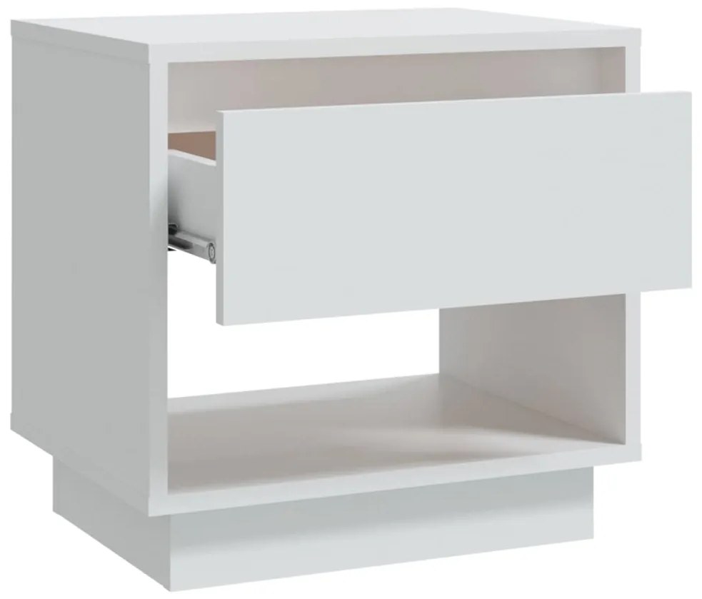 Mesa de cabeceira 45x34x44 cm contraplacado branco