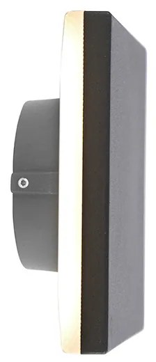 Candeeiro de parede design alumínio cinzento 15 cm com LED 9W - Skyf