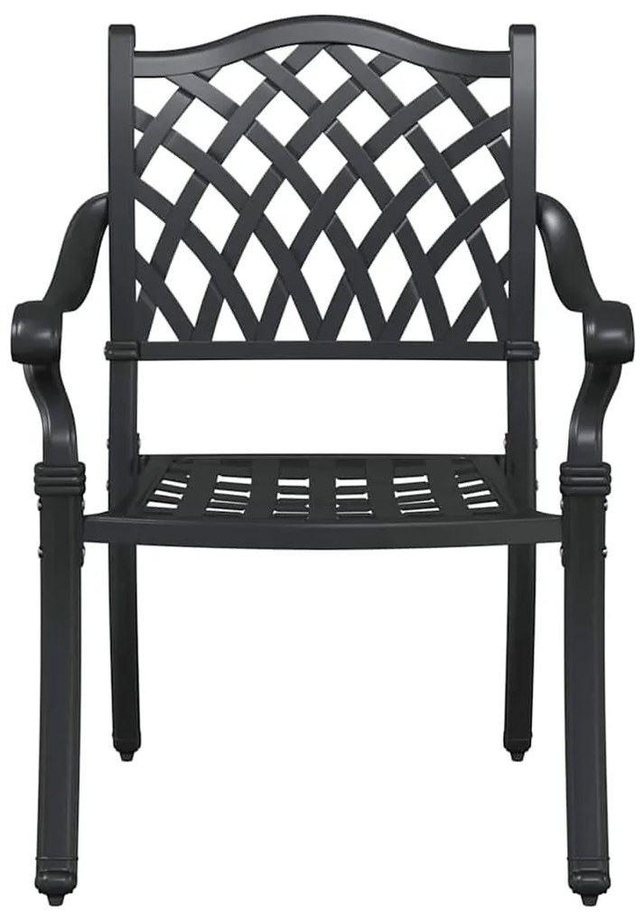 Cadeiras Externas vidaXL Preto Alumínio 56 x 55 x 92.5 cm Resistente