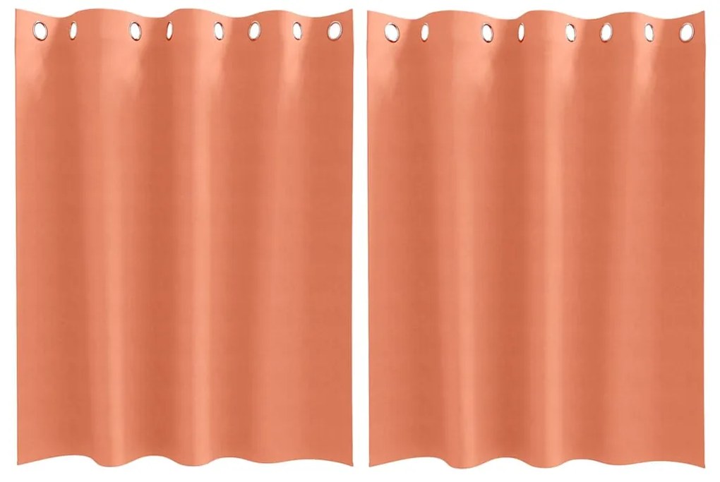 Cortinas com cortinas 2 pcs Terracota 140 x 140 cm Poliéster