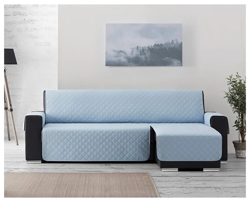 Capa de Sofá Chaise Longue Acolchoada (Cor Pastel)