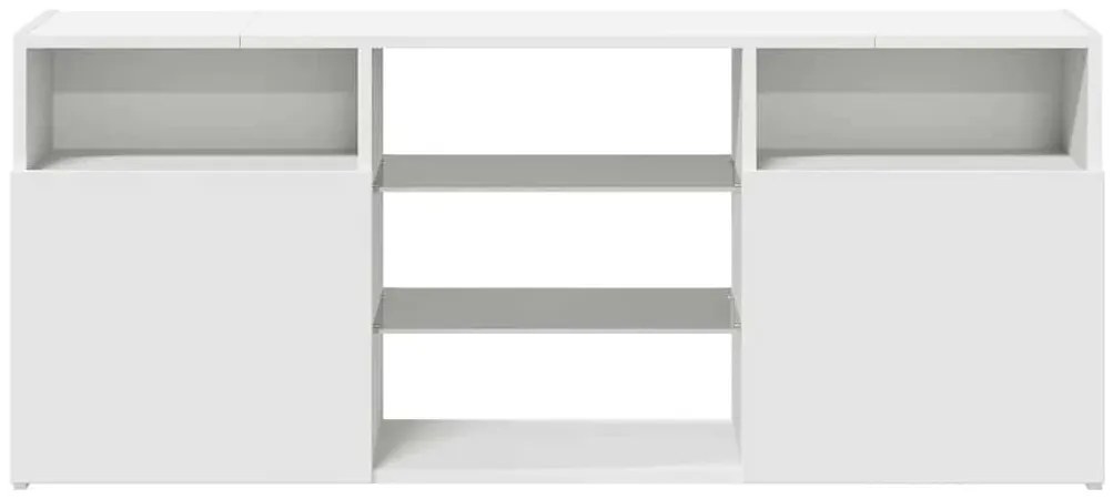 Móvel de TV com luzes LED 120x30x50 cm branco