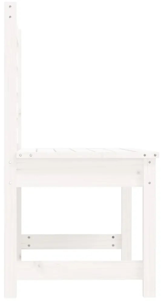 Banco de jardim 109 cm madeira de pinho maciça branco