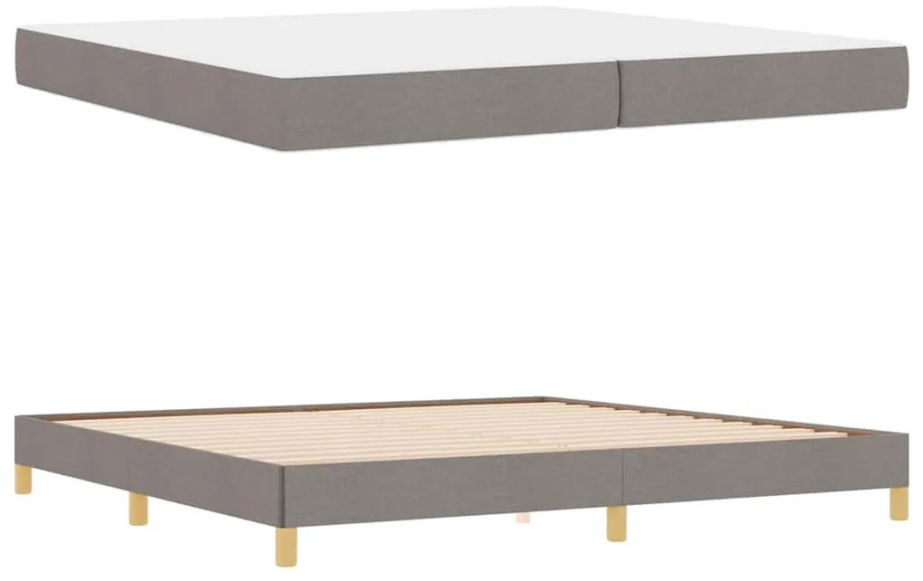 Cama Box Taupe, Marrom 200 x 200 cm