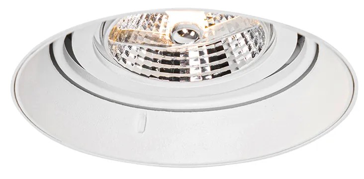 Foco embutido moderno branco GU10 AR70 redondo sem moldura - Oneon Moderno