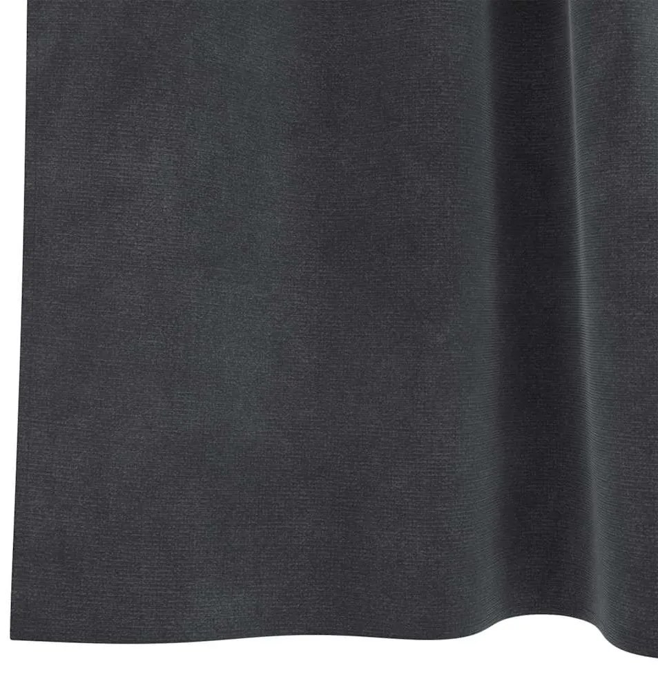 Cortinas Blackout vidaXL com Laços para Pendurar 2 pcs Veludo Cinza Cl