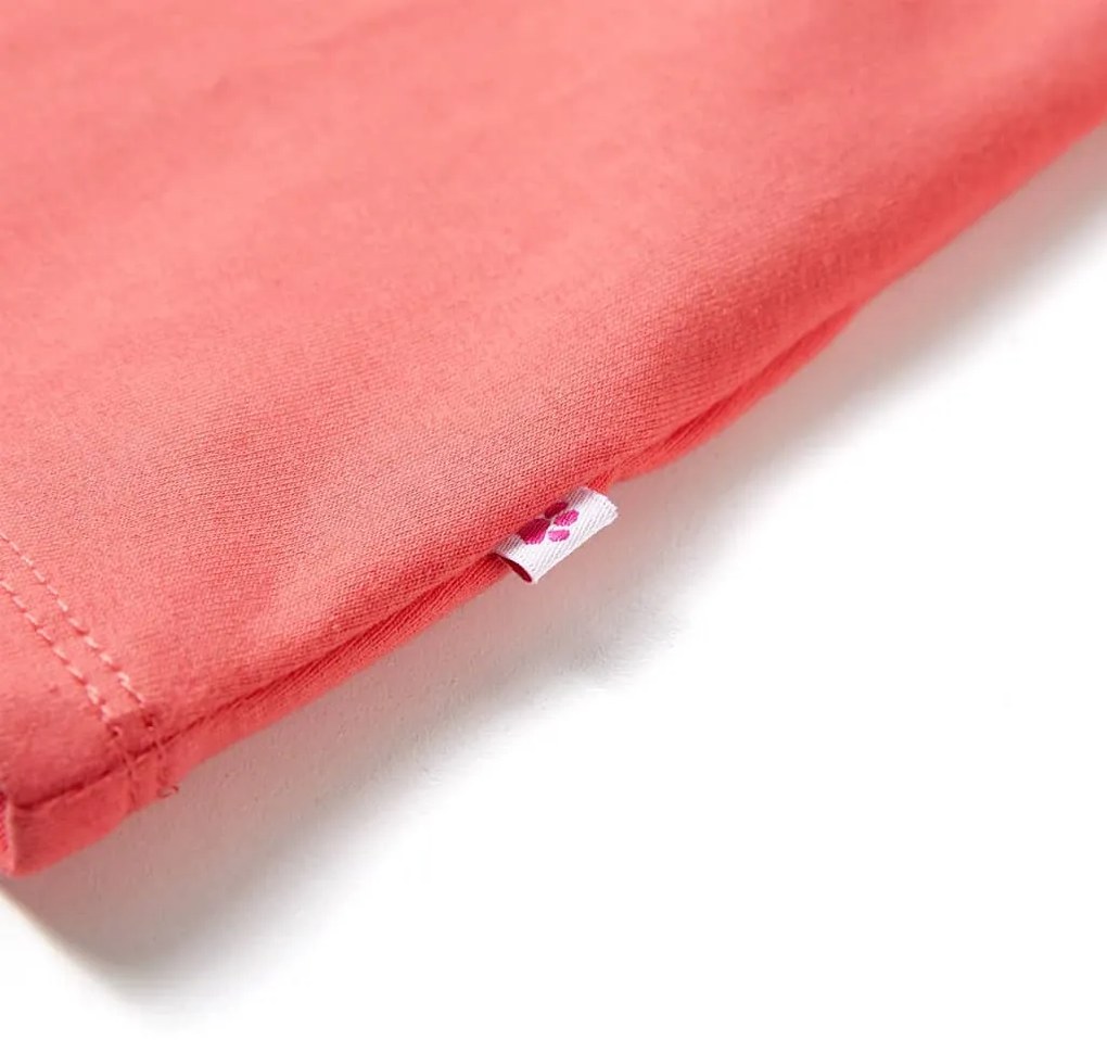 Vestido de criança com cordão cor coral 92