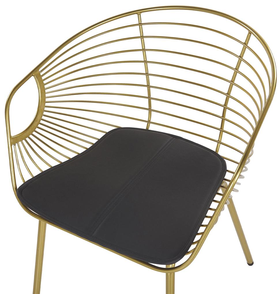 Conjunto de 2 cadeiras em metal dourado HOBACK Beliani