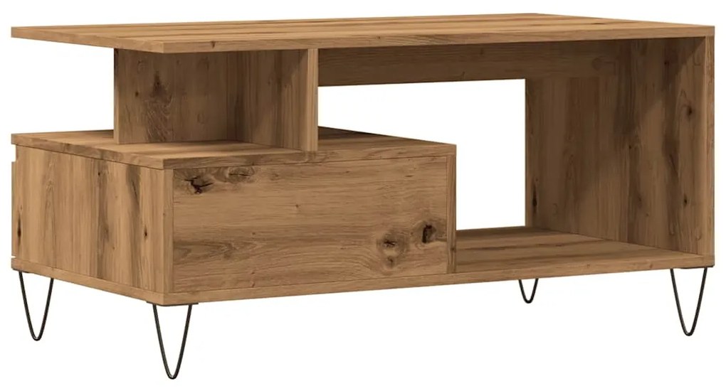 Mesa centro 90x49x45 cm derivados de madeira carvalho artisiano