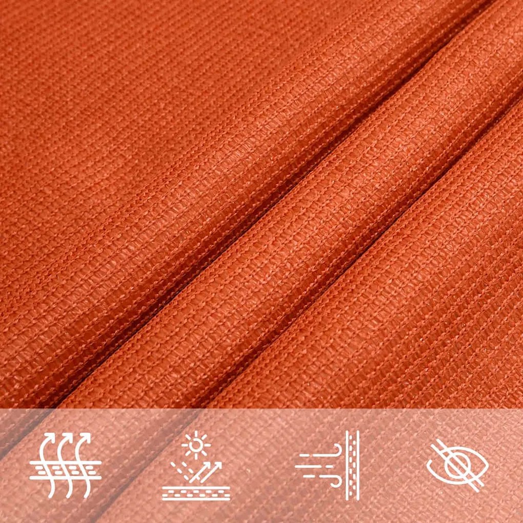 Para-sol estilo vela triangular 160 g/m² 3x4x5 m PEAD laranja