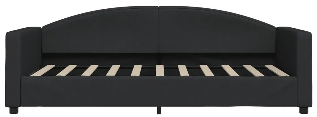 Sofá-cama com gavetão 90x190 cm tecido preto