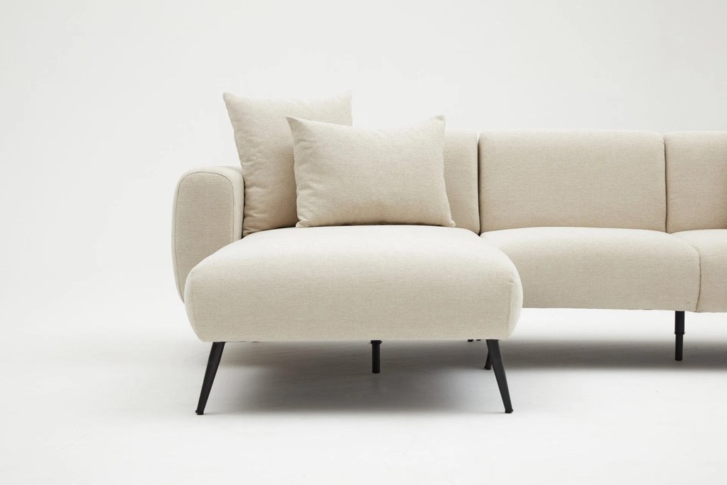 Sofá de Canto Side – Creme – 252x77x82 cm