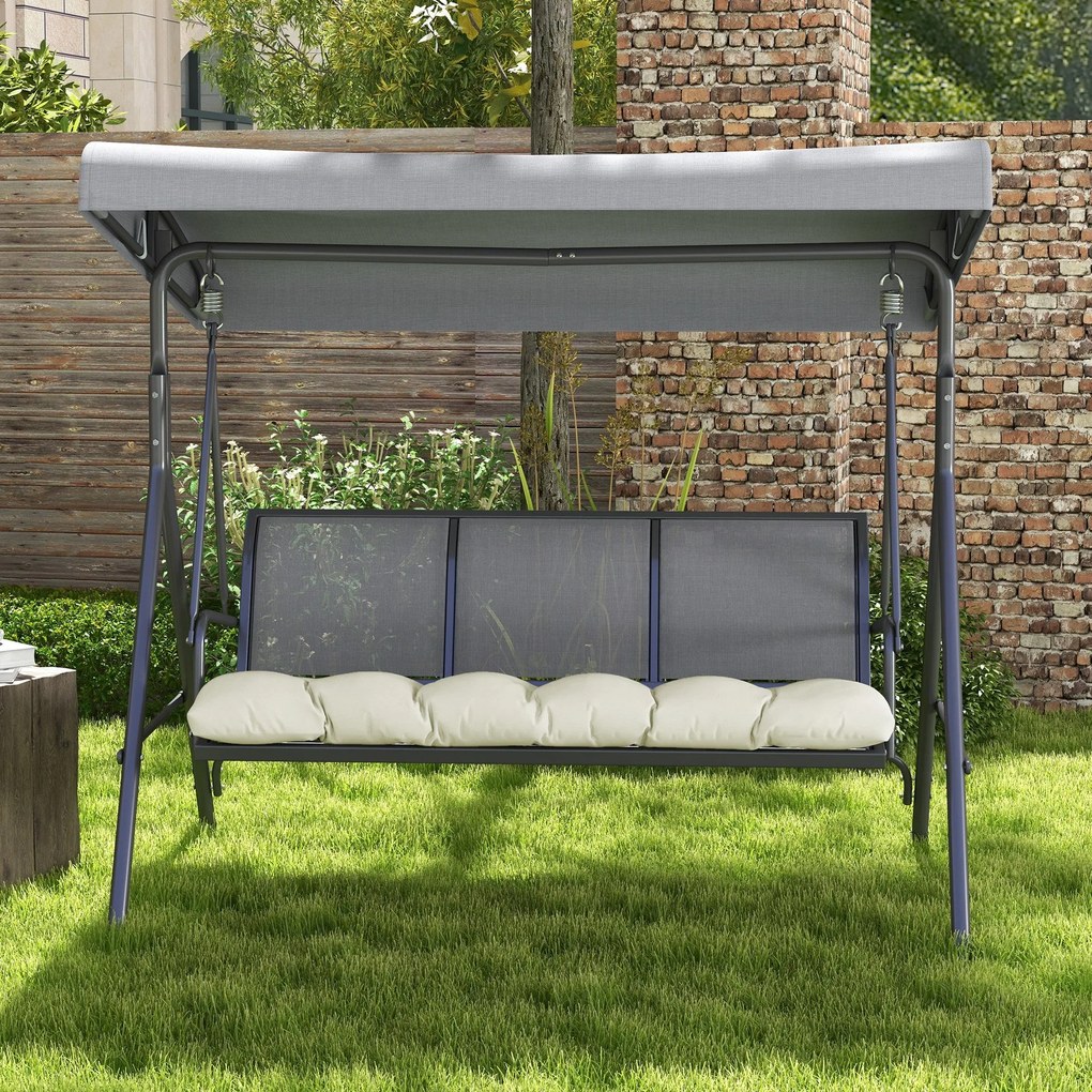 Almofada para Banco 128x48x8 cm Almofada para Banco de Jardim com 2 Co
