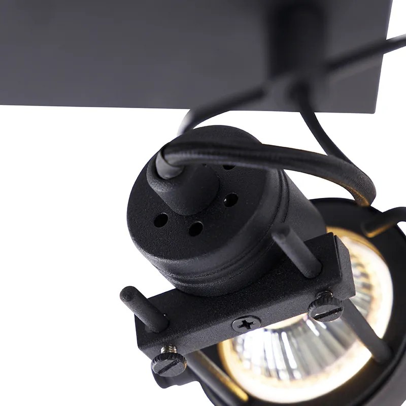 Foco industrial preto 2 luzes - Suplux