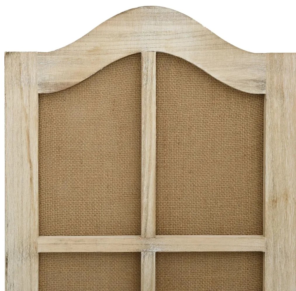 Divisória de quarto com 6 painéis 214x165 cm tecido castanho