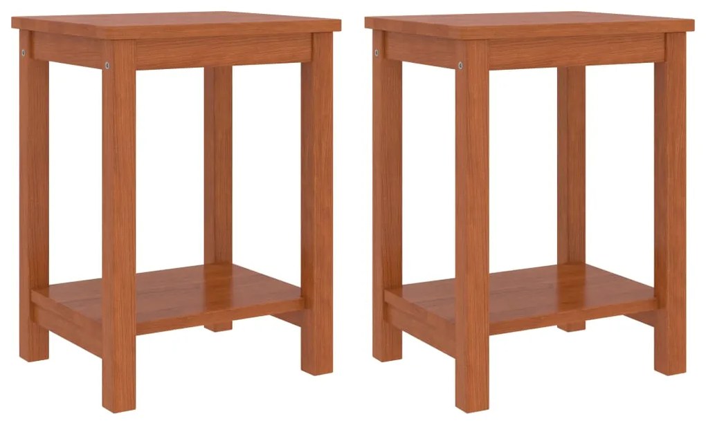 vidaXL Mesas de cabeceira 2 pcs 35x30x47 cm pinho maciço castanho mel