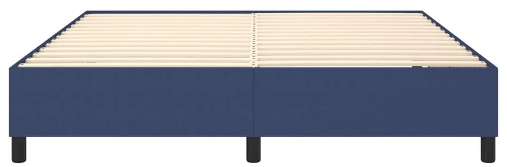 Estrutura de cama sem colchão 160x200 cm tecido azul