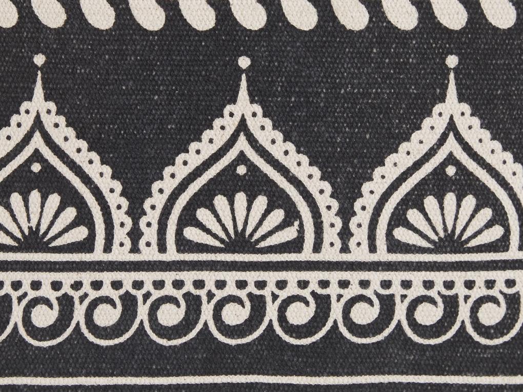 Conjunto de 2 almofadas de algodão preto e branco 45 x 45 cm ATABAGI Beliani