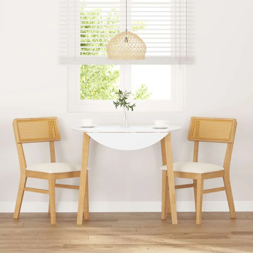 Cadeiras de jantar com almofadões 2 pcs madeira maciça