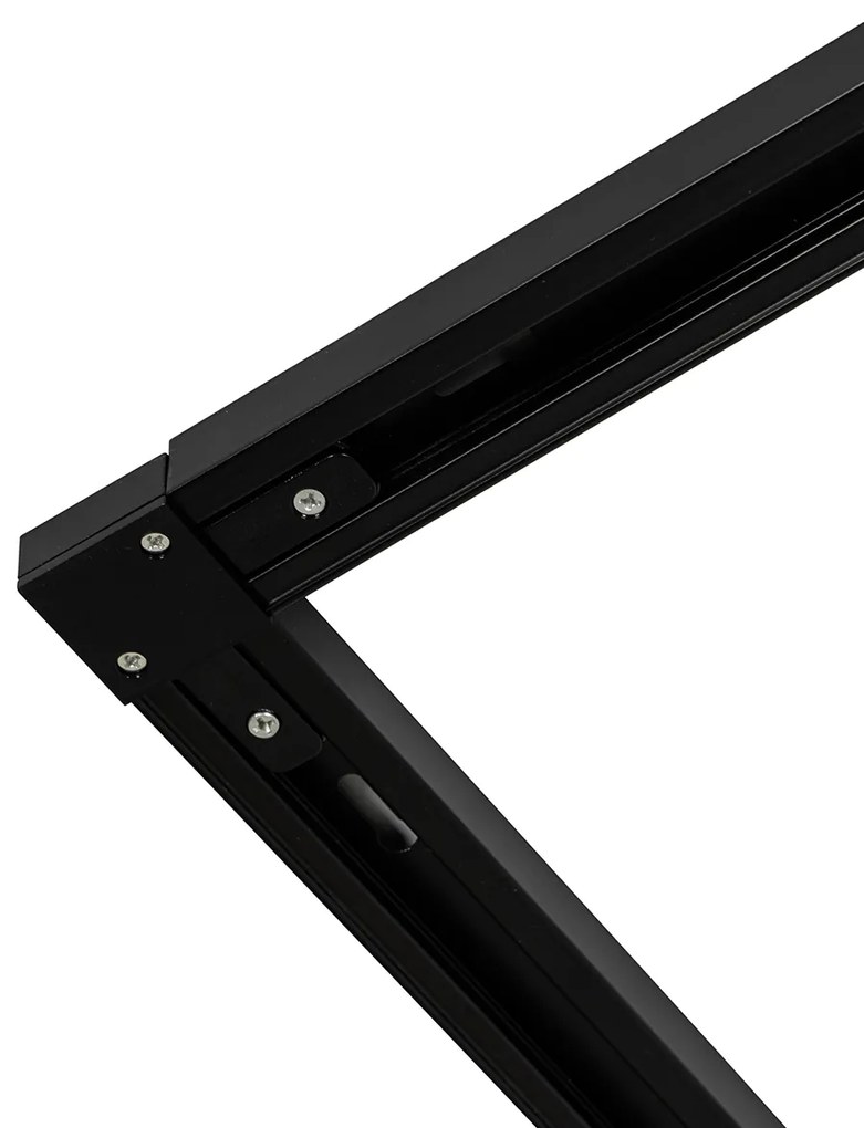 Sistema de trilho moderno monofásico 5 luzes preto com dourado - Gissi