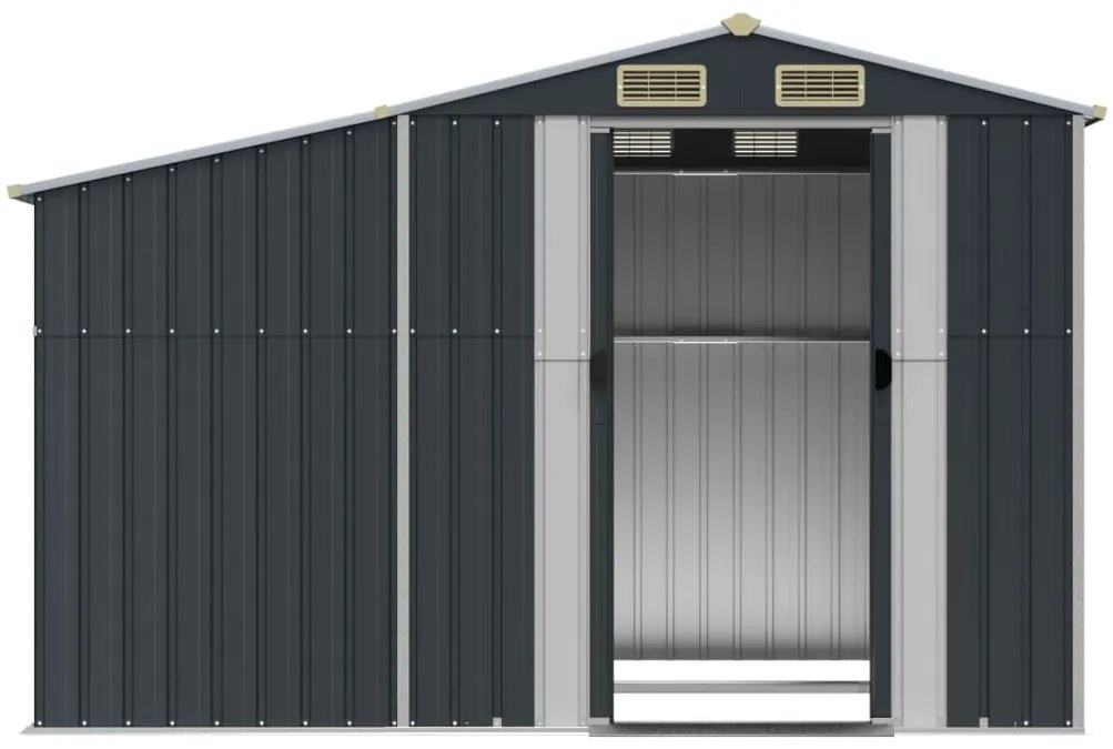Abrigo de jardim 277x192,5x179 cm aço galvanizado antracite